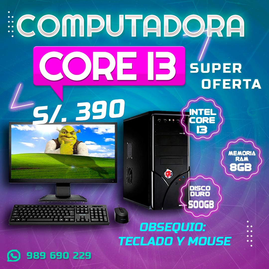 SUPER OFERTA EN COMPUTADORA CORE I3